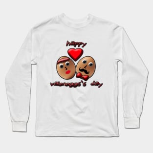 valentine's day #valeneggs day eggs famous couple Long Sleeve T-Shirt